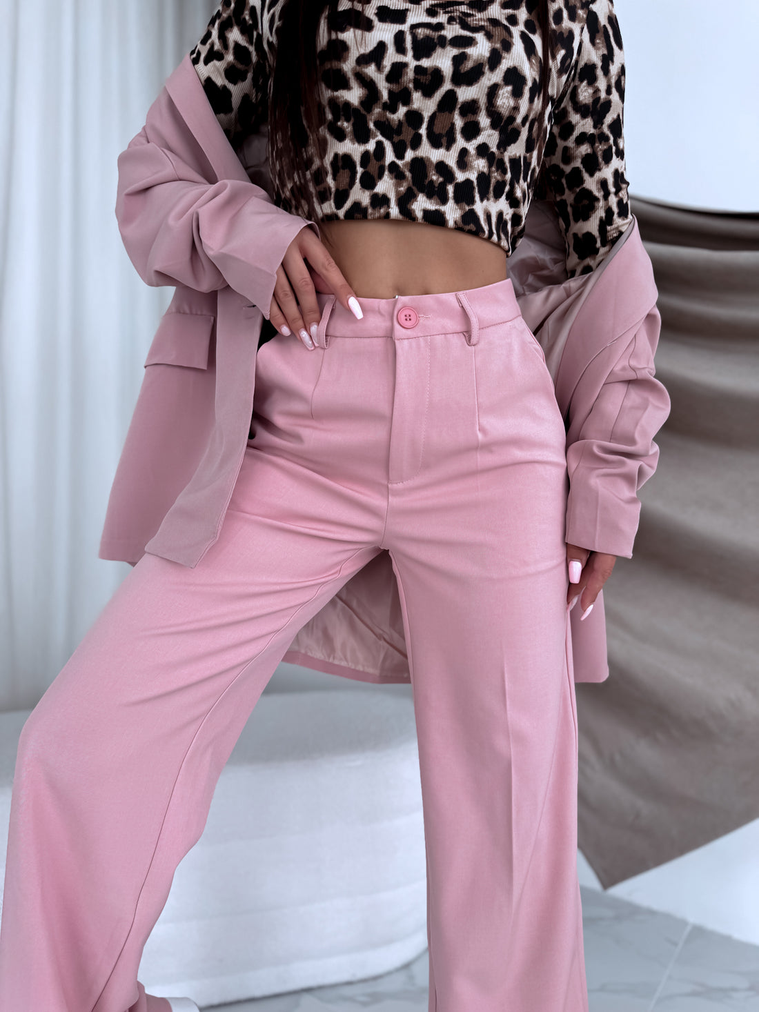 Classic, OLD PINK fabric trousers "SEASON HIT" VS02 