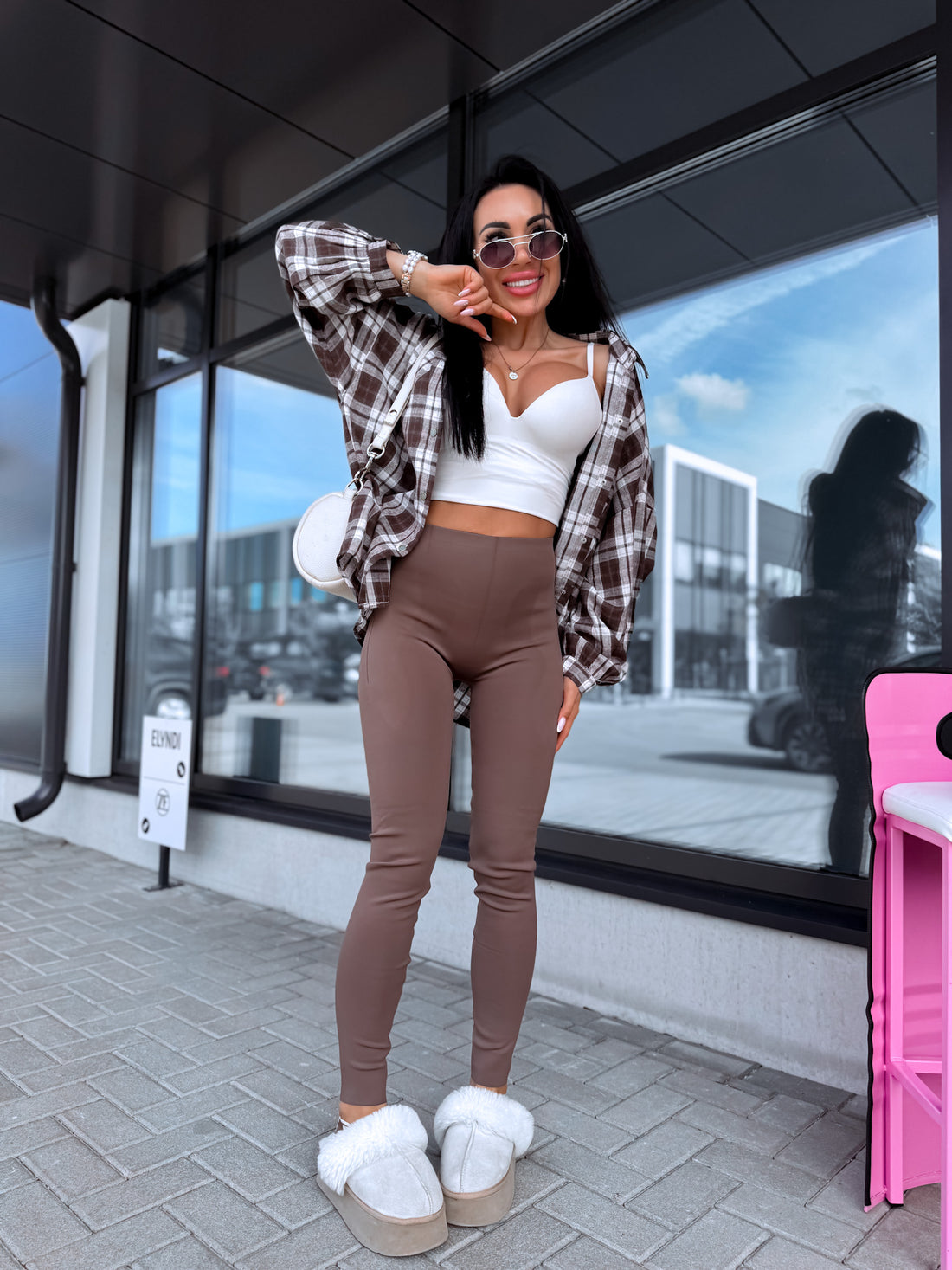 "THERMO FIT" koriģējoši legingi LM9072 - CHOCO