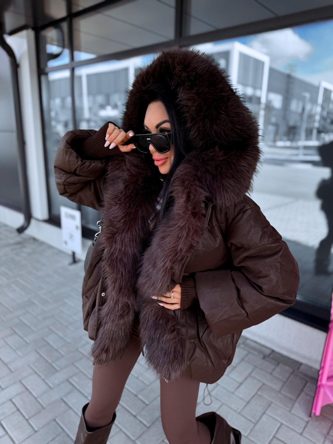 Куртка ONE SIZE «STATUS STYLE Z20117» – ШОКОЛАДНАЯ