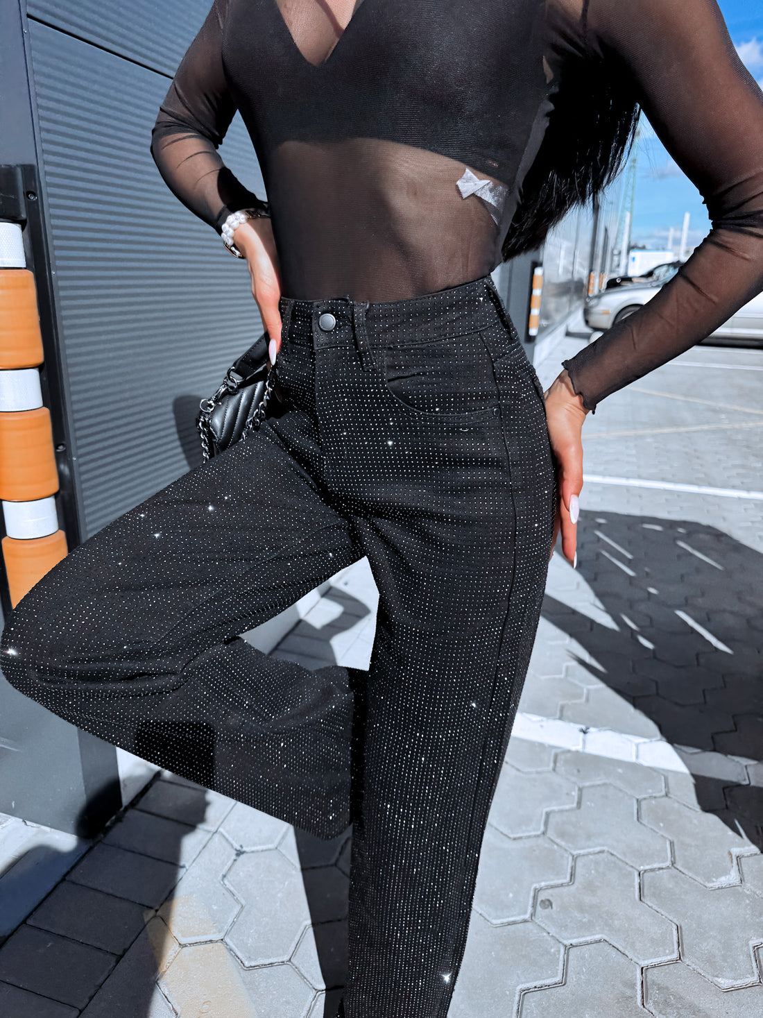 Jeans "SPARKLE GIRL HM8735" – BLACK