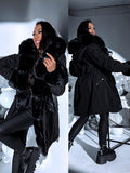 ELYNDI klassikaline karvaga parka FC7007 - must