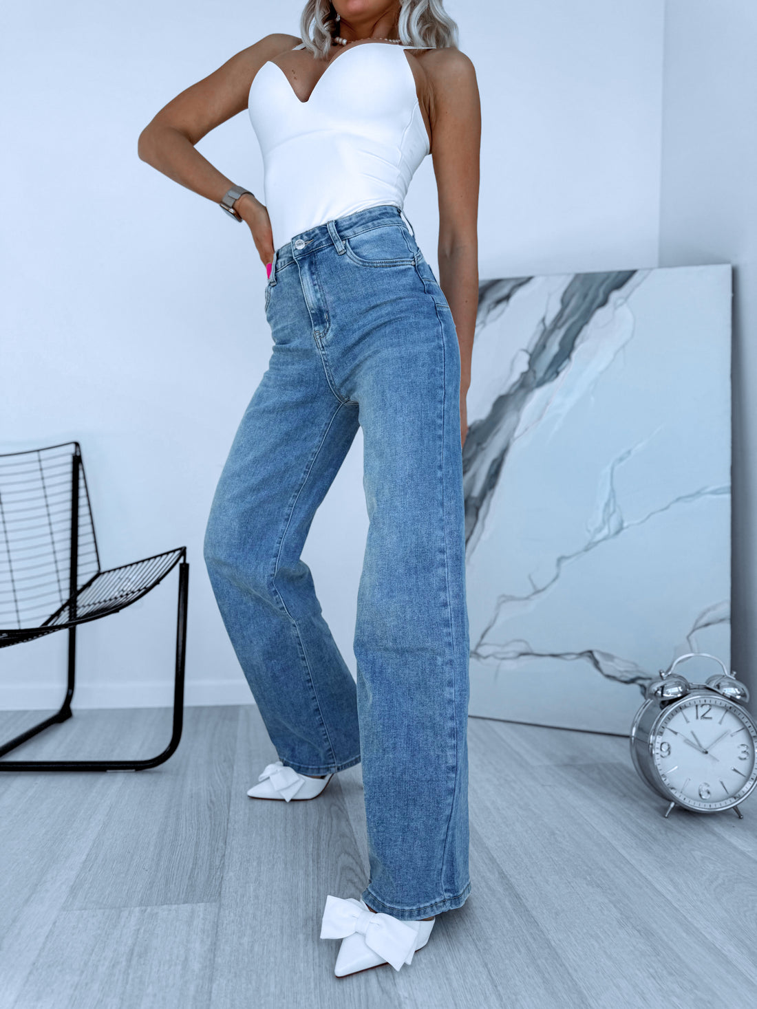 LIGHT BLUE jeans "GOOD LUCK DJ2815" 