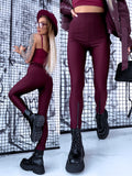 Legingi ar rāvējslēdzējiem "SAVE" 7934 - BORDO