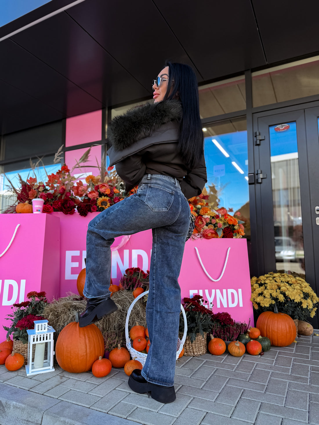 "SUMMIT HM5362-3" fleece-lined jeans - BLUE-GREY
