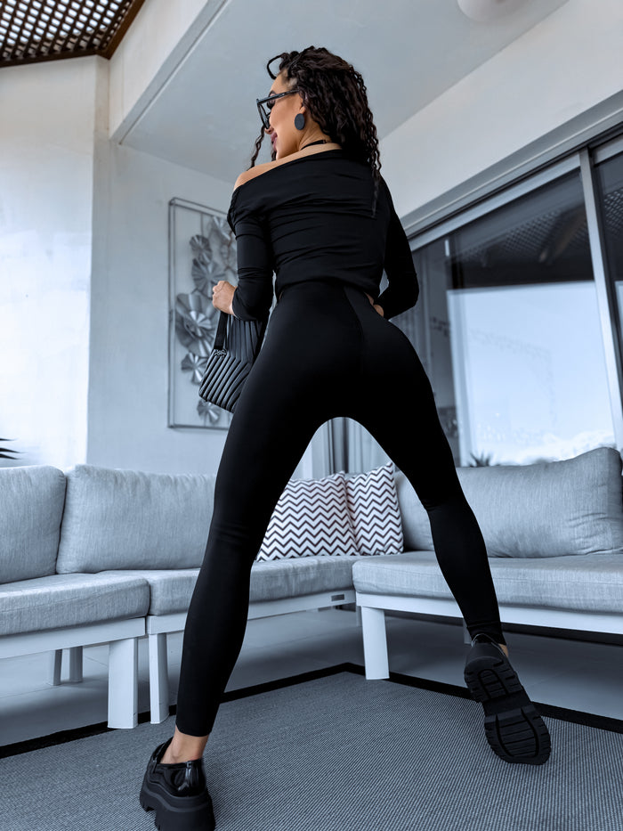 THERMO leggings "PERFECT BODY LM819" - BLACK