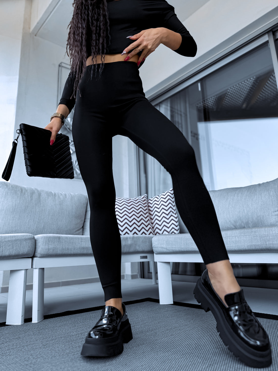 TERMO legingi "PERFECT BODY LM819" - MELNI