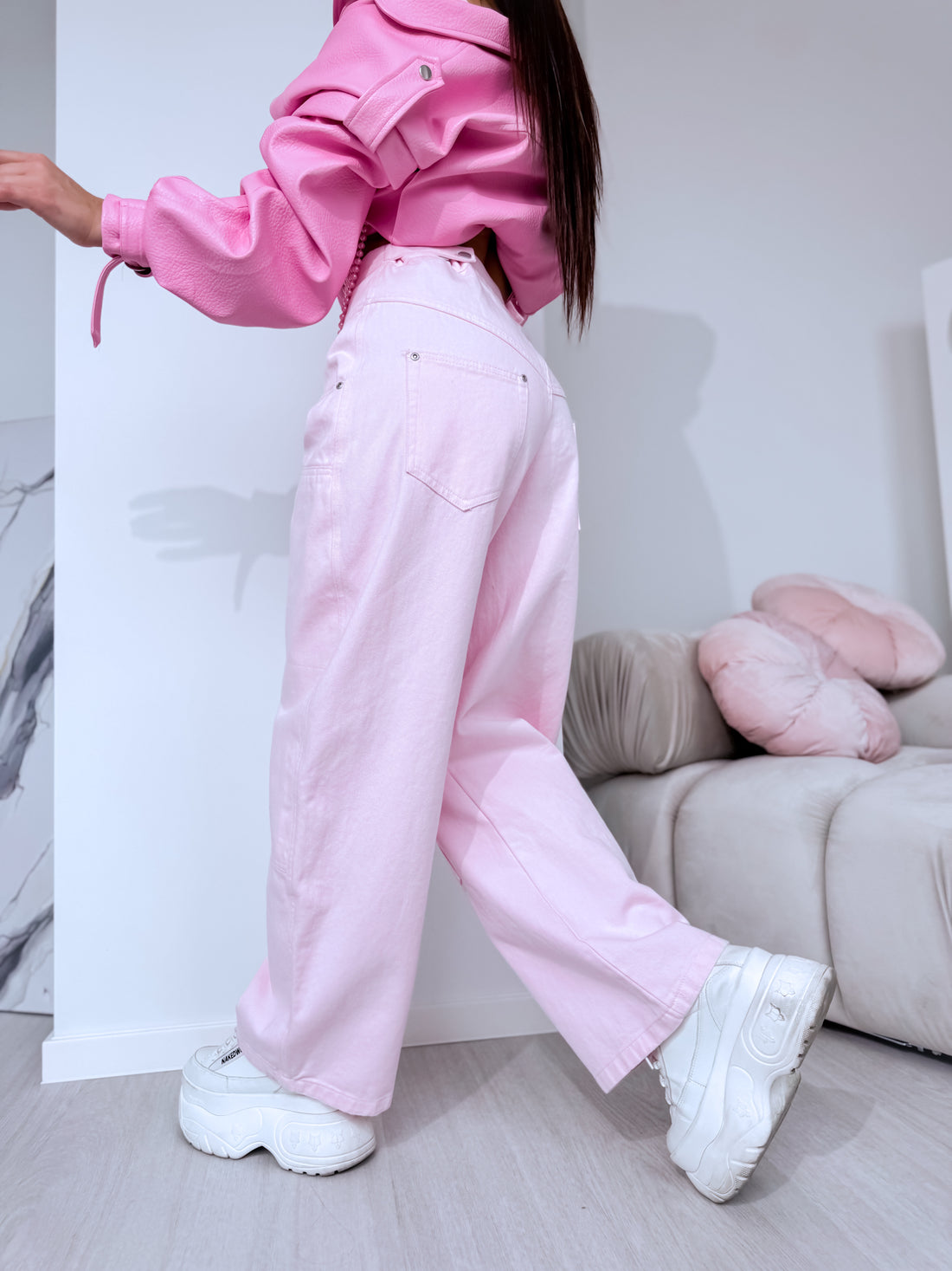 Jeans "CLOUD BAGGY" P12683 - SOFT PINK