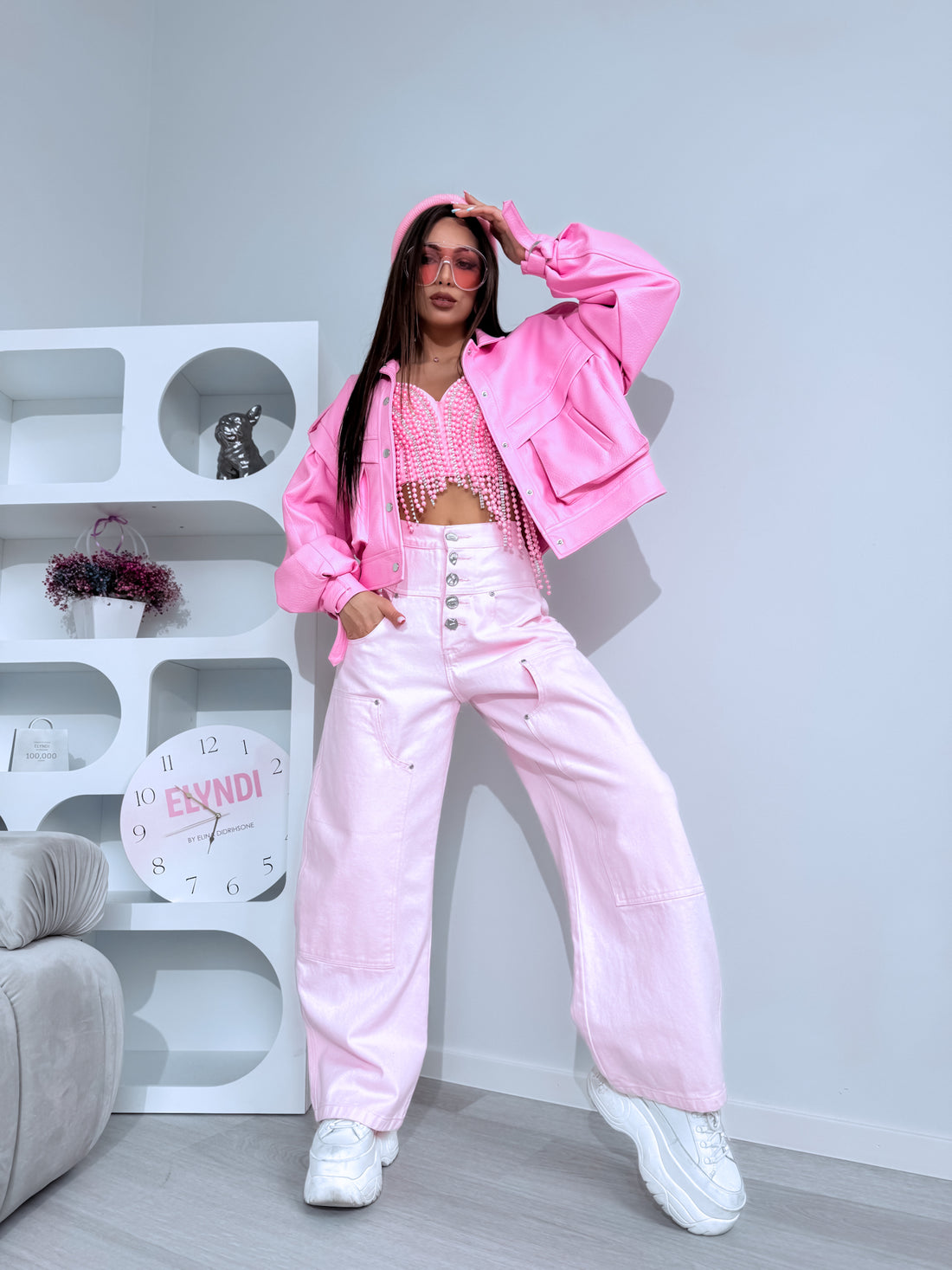 Jeans "CLOUD BAGGY" P12683 - SOFT PINK