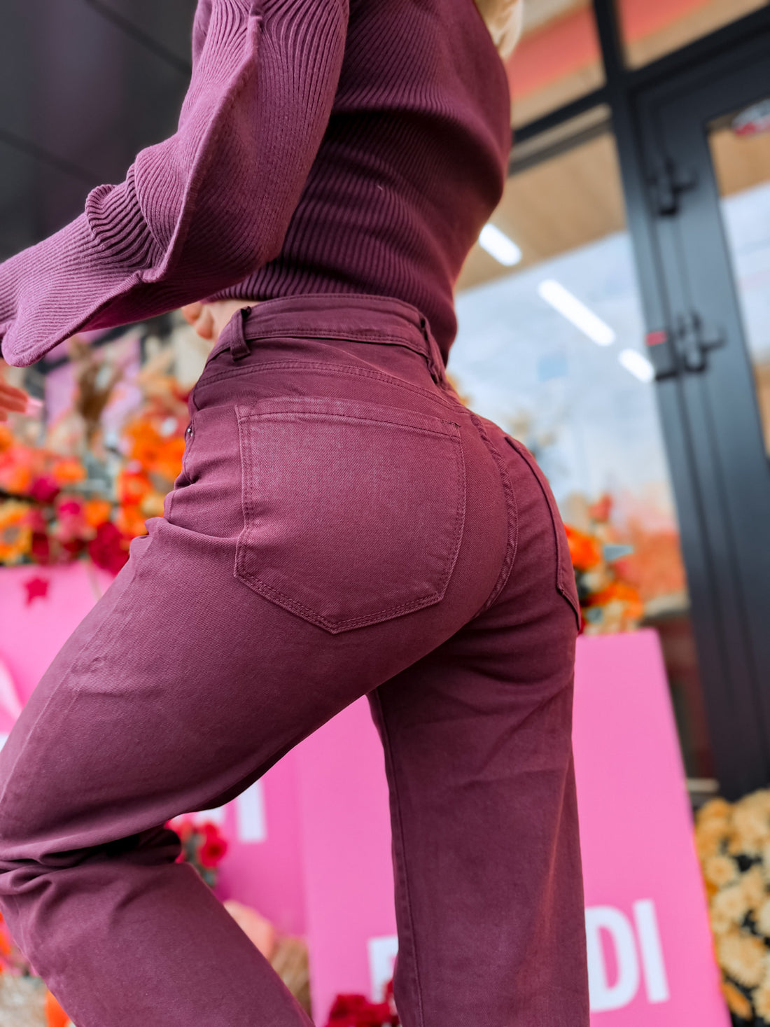 Джинсы «STRAIGHT FIT» XJ548 – ФИОЛЕТОВЫЕ