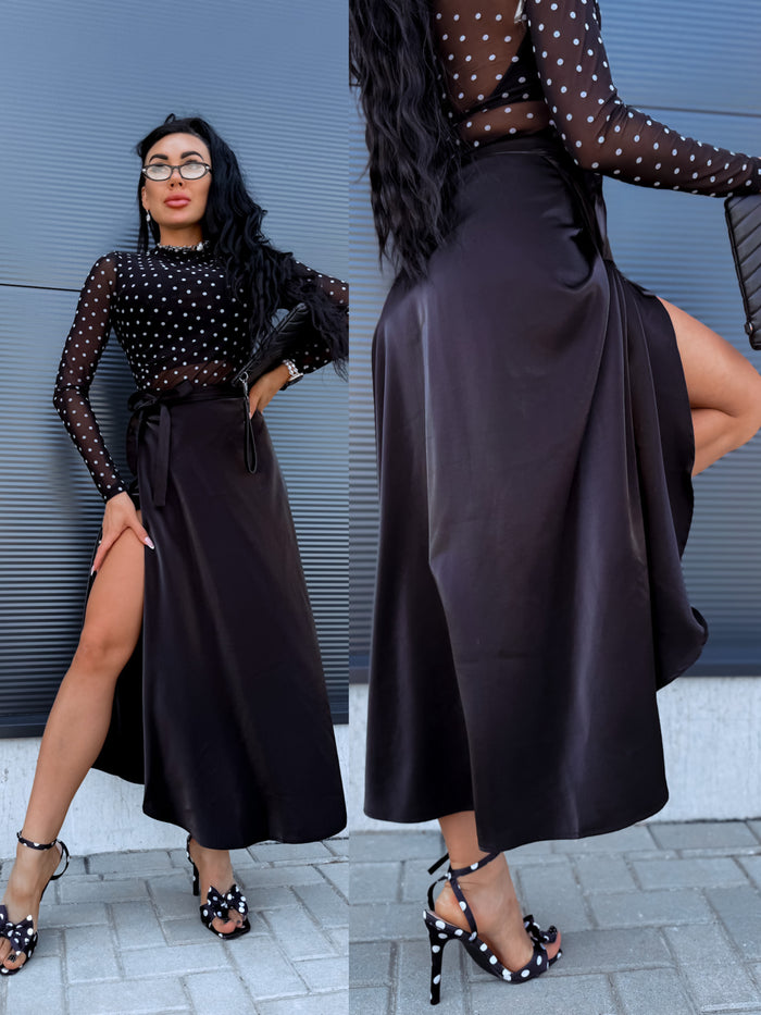 ELYNDI skirt "PEARL DREAMS" - BLACK