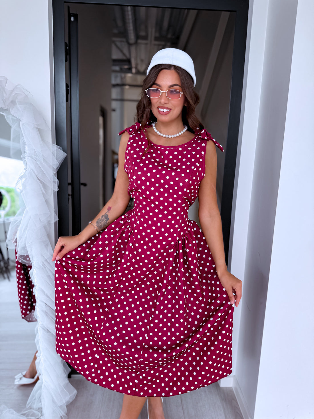 Täpiline kleit "VIP ACCESS" 1365 - BORDOO