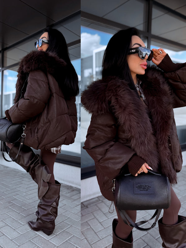 Куртка ONE SIZE «STATUS STYLE Z20117» – ШОКОЛАДНАЯ