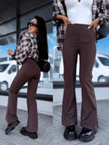 TERMO legingi "FLARED VERSION LM9074" - CHOCO
