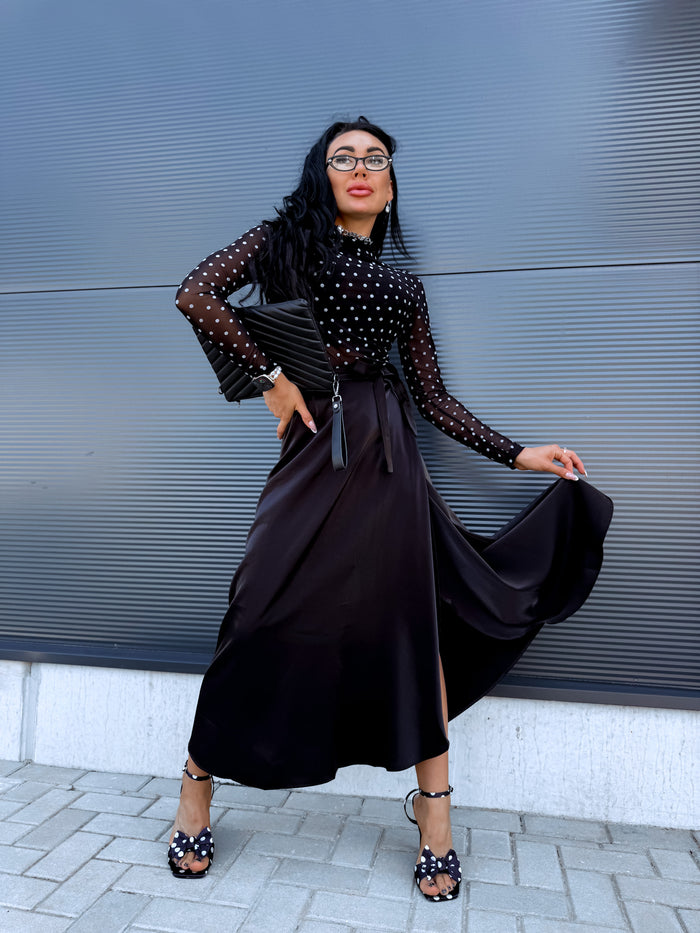 ELYNDI skirt "PEARL DREAMS" - BLACK