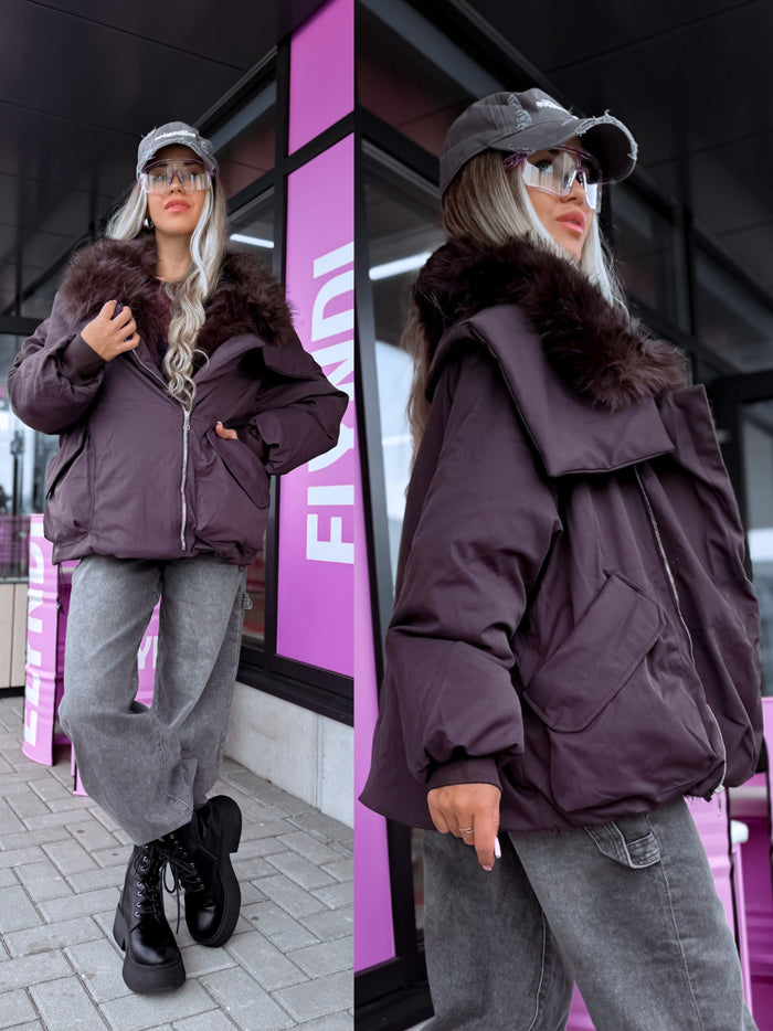 Pūkinė striukė "ALPINE TR50233" - VIOLETINĖ