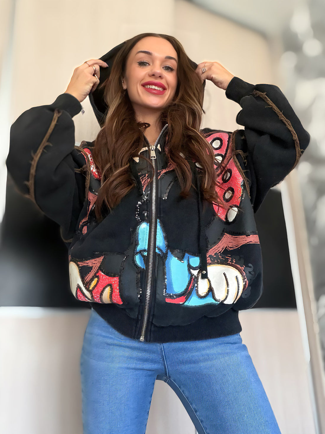 Jaka ar animāciju "MICKEY BOW V12051" - MELNA PRE-ORDER