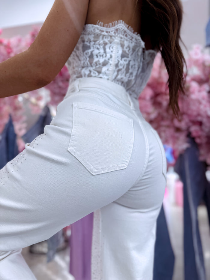 "COSMOPOLITAN HM8652-1" jeans - WHITE