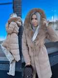 Pikk jope "WINTER WEAR FC83" - KARAMELL