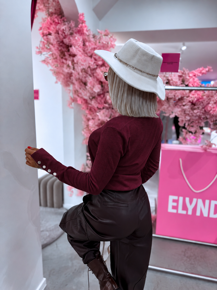 Bītlene ar spiedpogām "GIRLS CLUB W2601" - BORDO