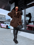"JANUARY 61007" pusgarā parka - CHOCO
