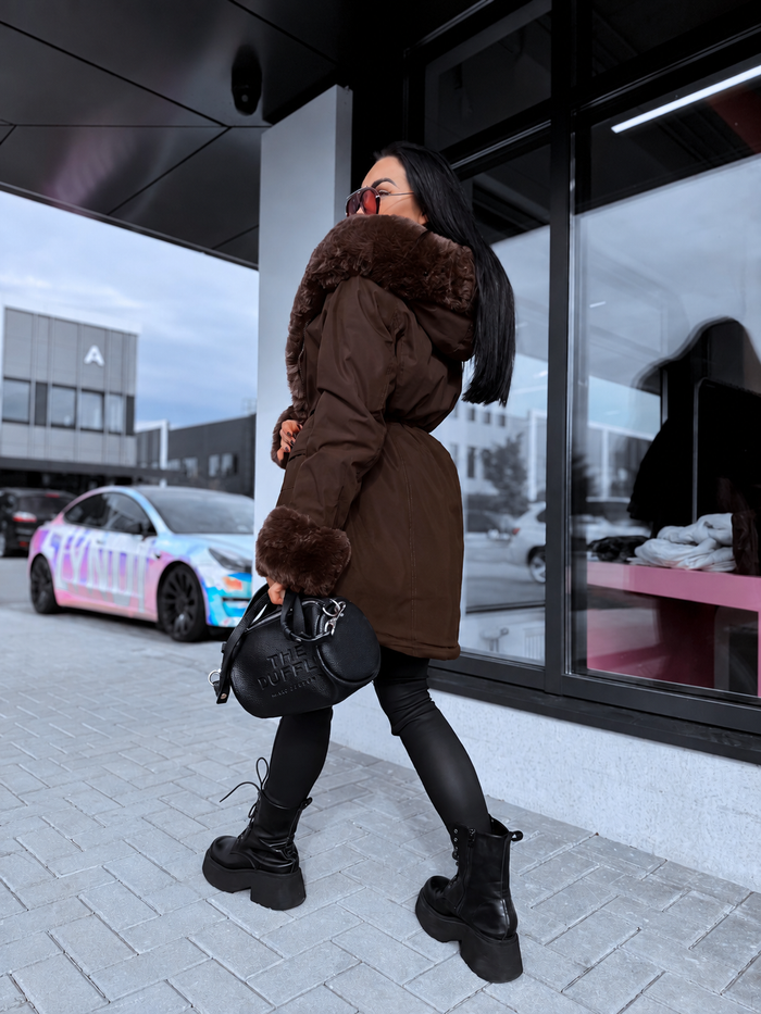 "JANUARY 61007" pusgarā parka - CHOCO