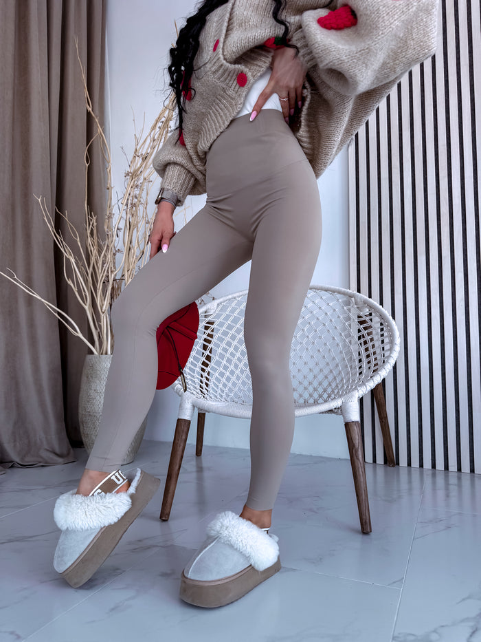 Deceptive leggings with wires 3286 - DARK BEIGE 