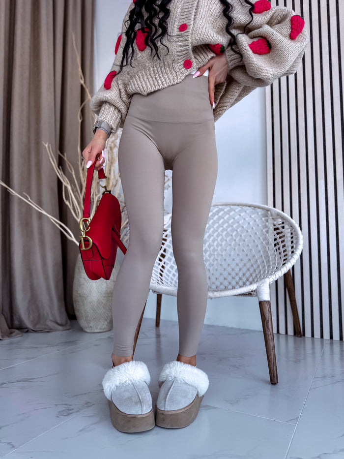 Deceptive leggings with wires 3286 - DARK BEIGE 