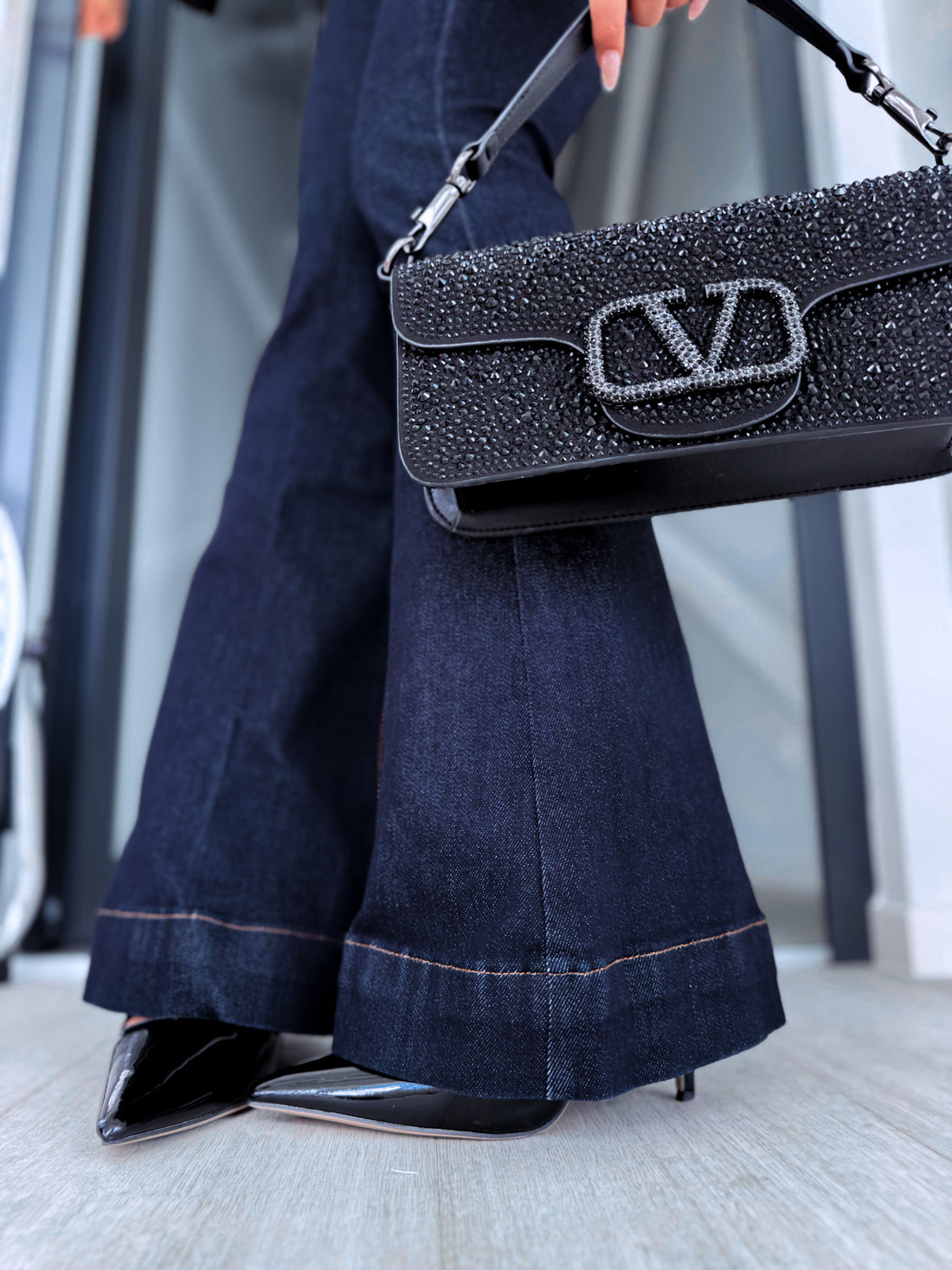 FLARED džinsai „PURE NAVY BLUE“ H3043 PRE-ORDER