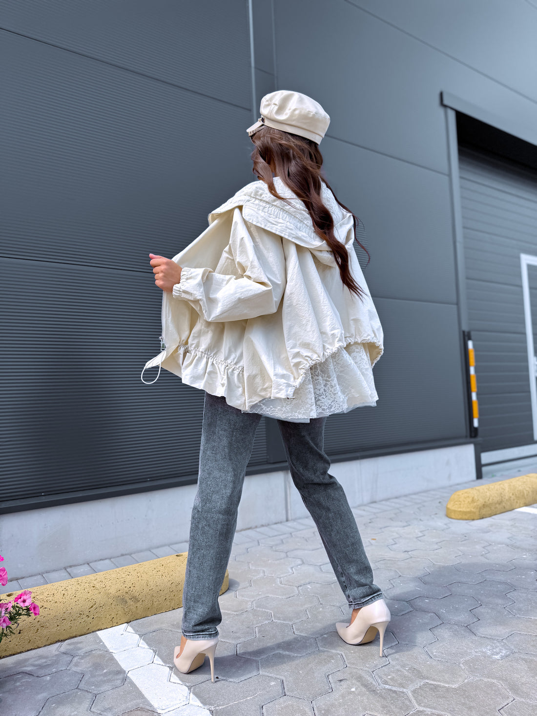 Jacket "WINDBREAKER" JS1185 - LIGHT BEIGE