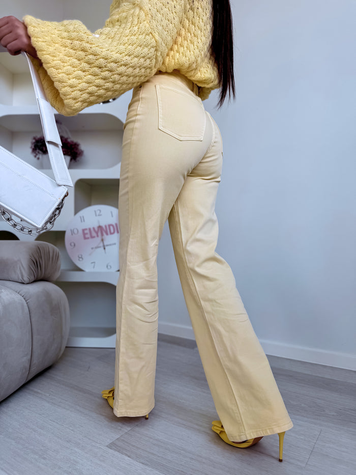Džinsai "BRIGHT FIT" 9440-71 - GELTONI