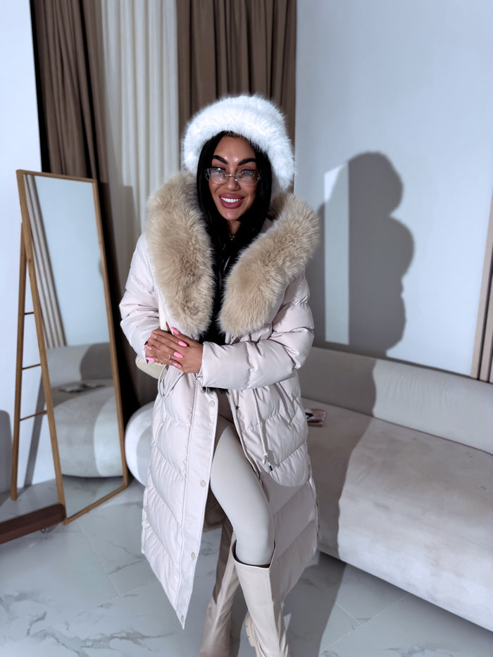 Long jacket "WINTER WEAR FC83" - LIGHT BEIGE 