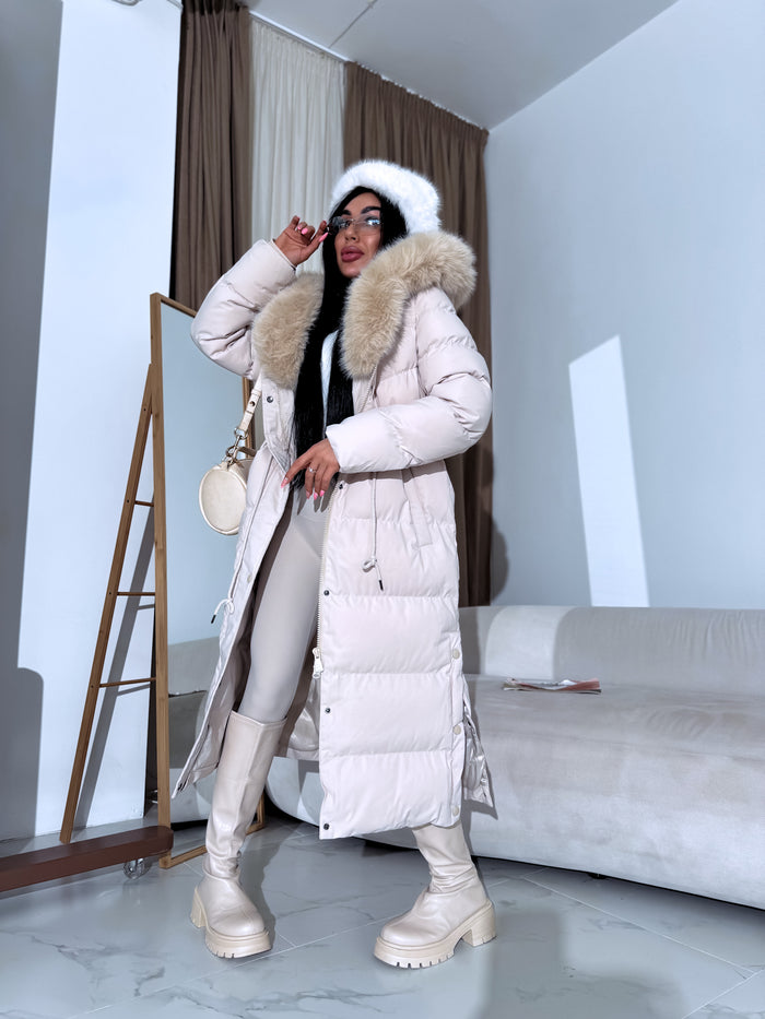 Long jacket "WINTER WEAR FC83" - LIGHT BEIGE 