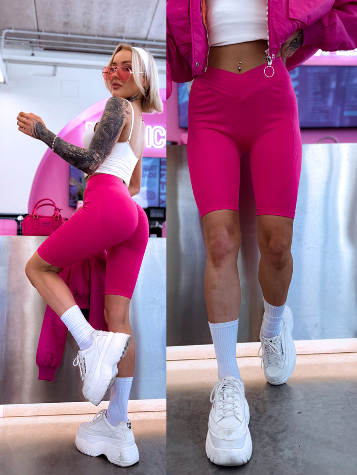Шорты "BOOTY BOOST" XY487 - ЯРКО РОЗОВЫЕ