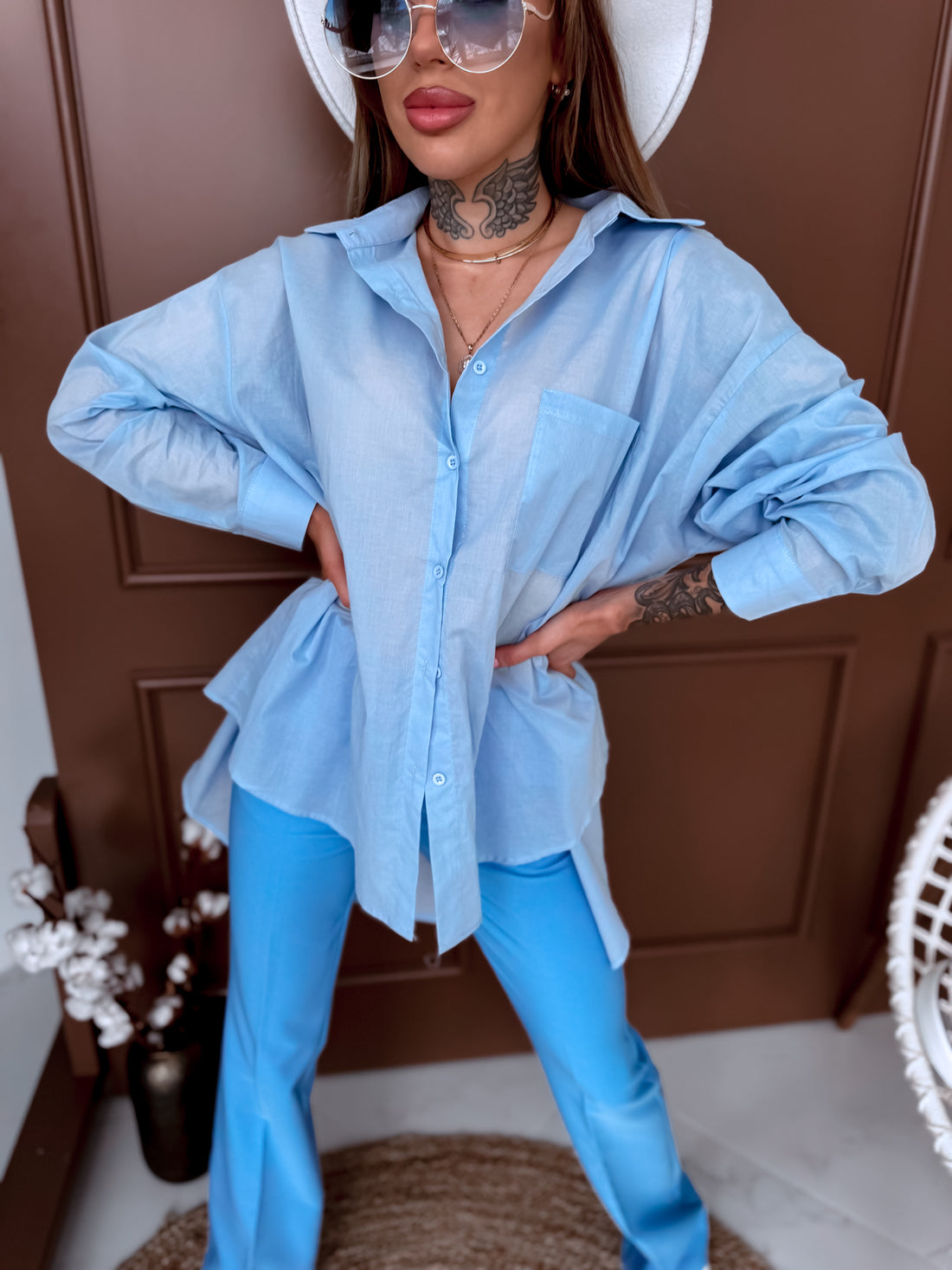 Cotton Shirt "APPOINTMENT" H12783 - LIGHT BLUE 