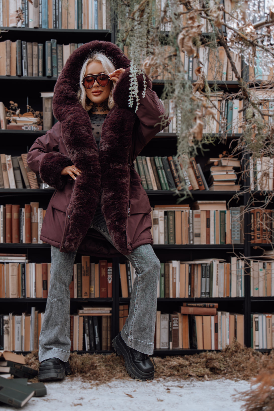 "JANUARY 61007" poolpikk parka - LILLA
