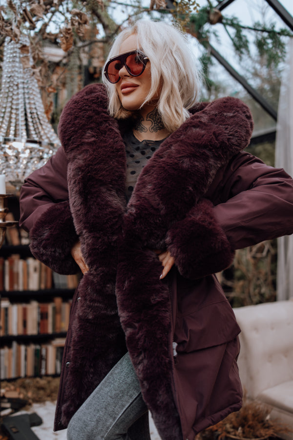 „JANUARY 61007“ pusilgė parka – VIOLETINĖ