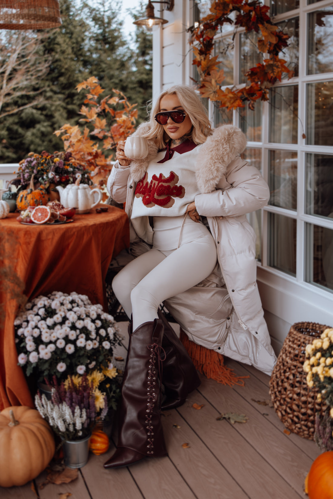 Long jacket "WINTER WEAR FC83" – LIGHT BEIGE