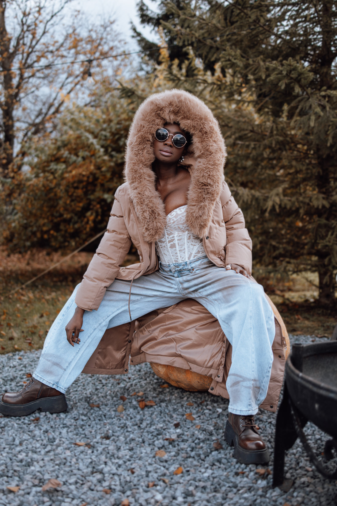 Ilga striukė „WINTER WEAR FC83“ – KARAMELĖS SPALVOS