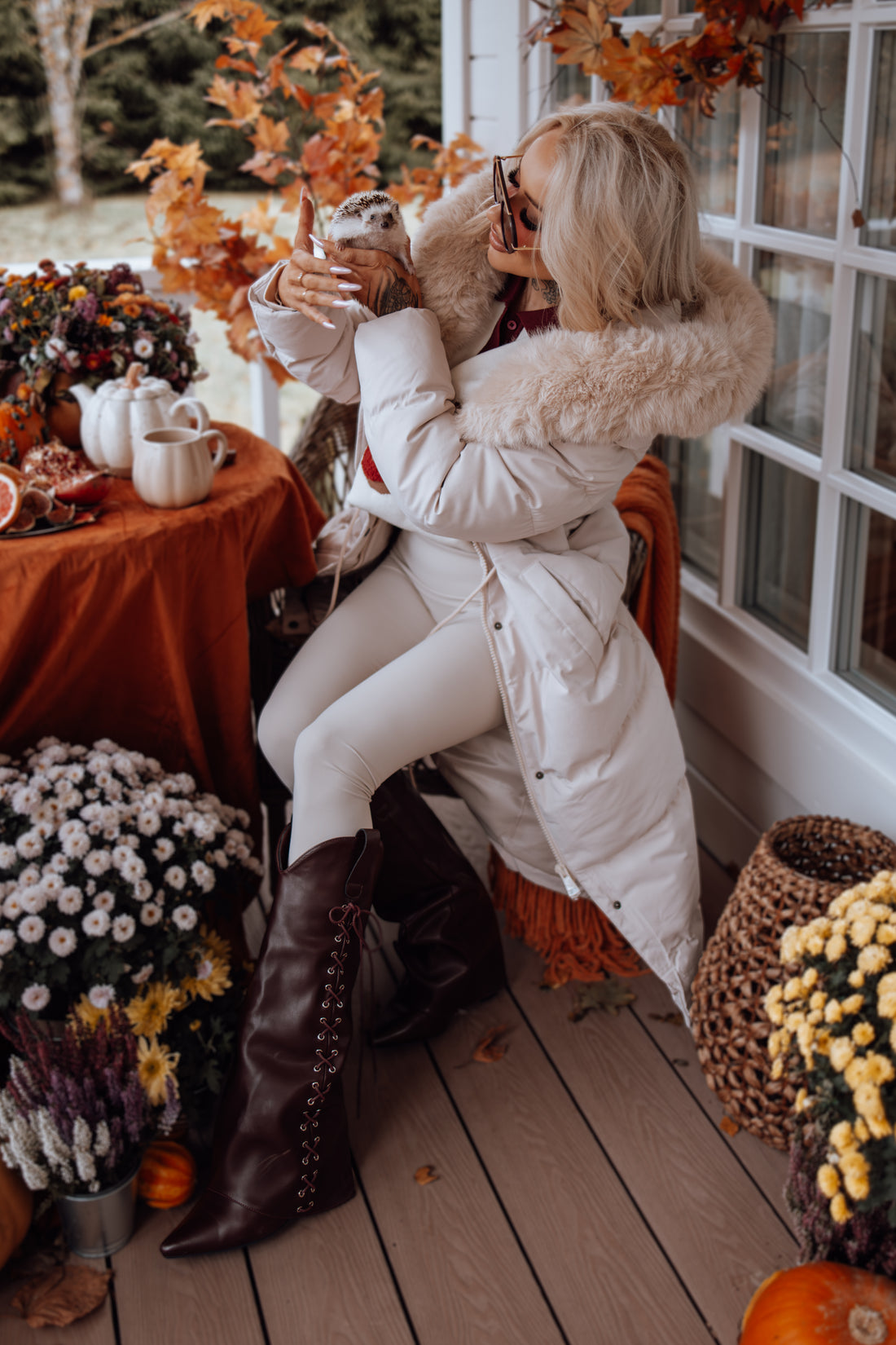 Long jacket "WINTER WEAR FC83" – LIGHT BEIGE