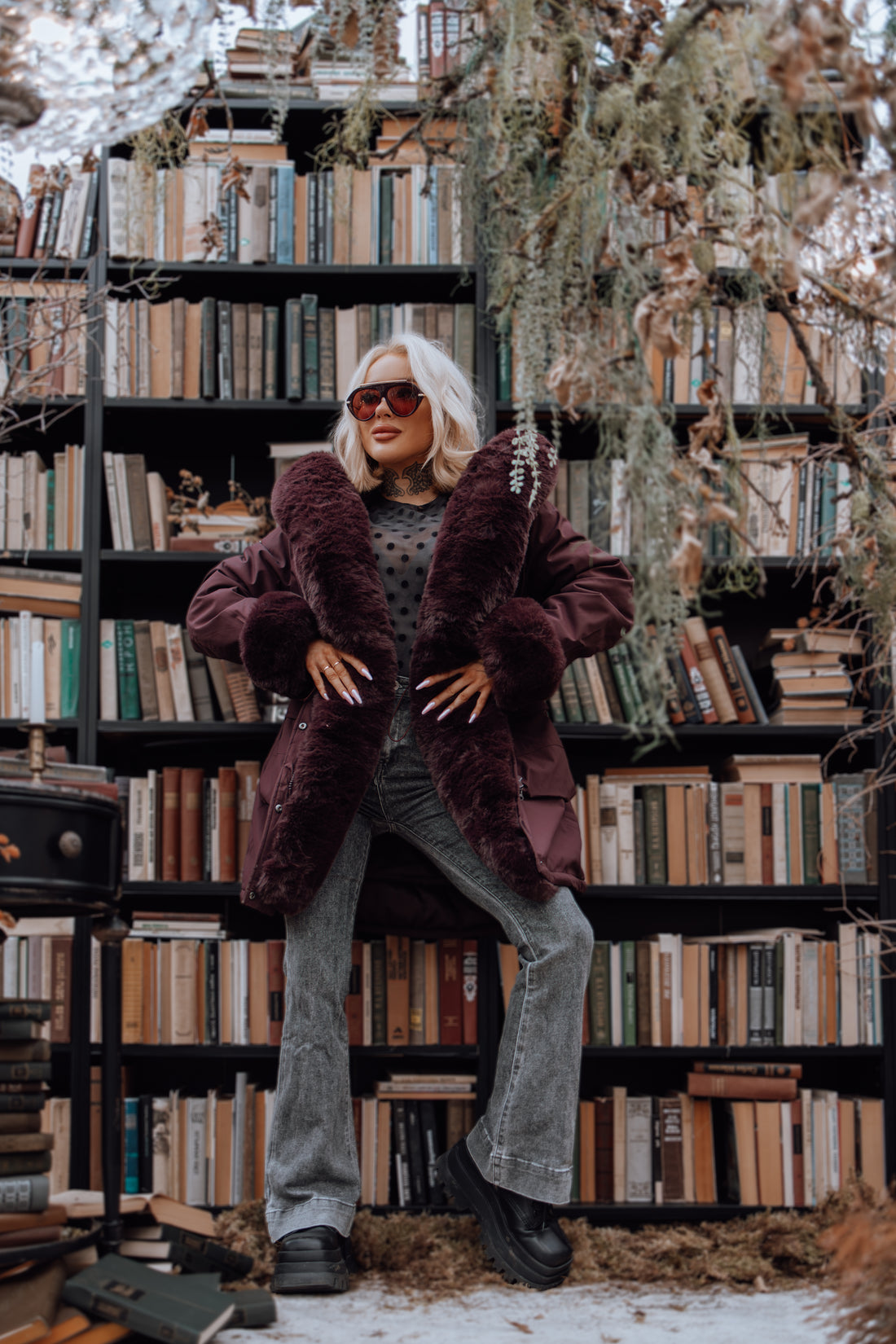 "JANUARY 61007" poolpikk parka - LILLA