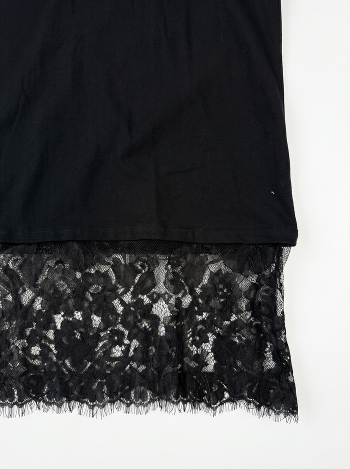 T-shirt "DOWN TO LACE" TS958 - BLACK