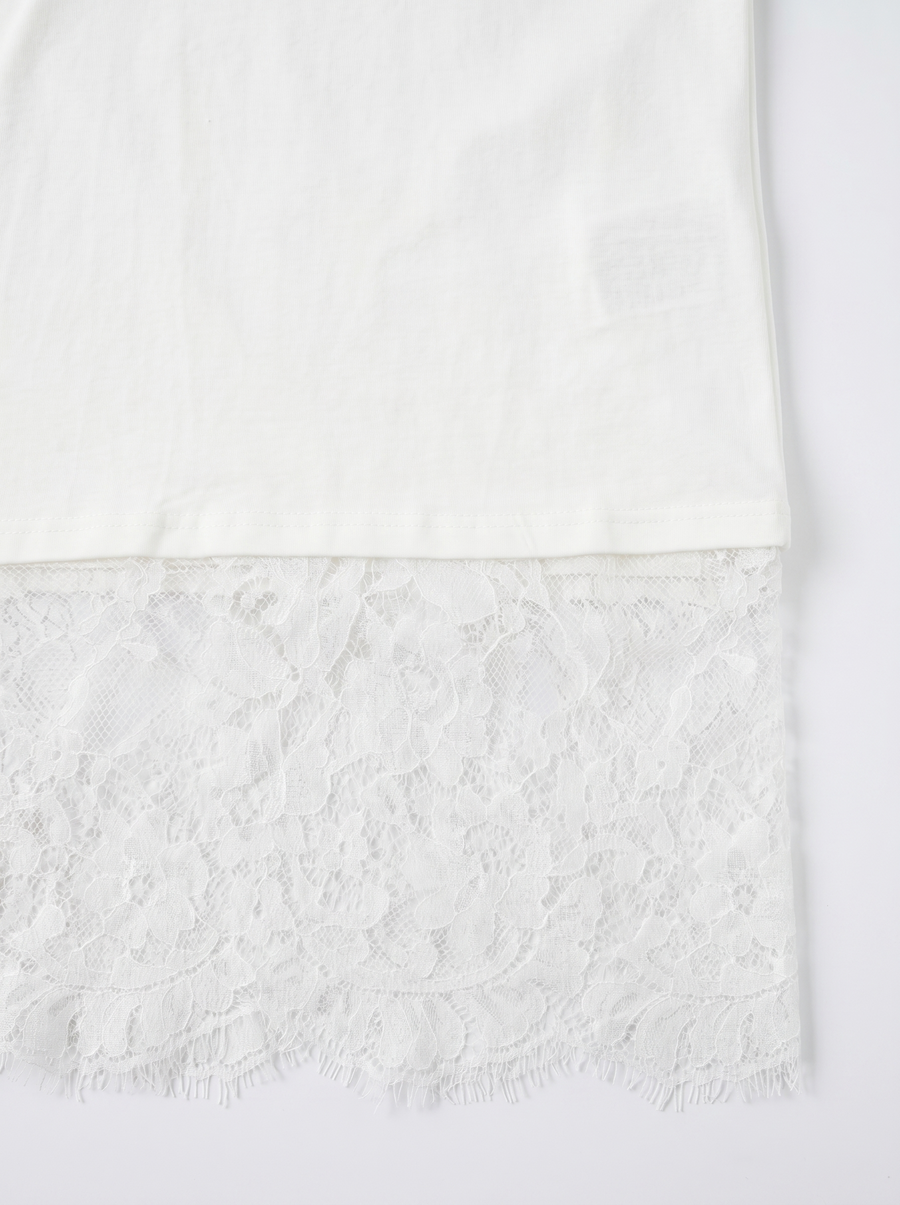 T-särk "DOWN TO LACE" TS958 - VALGE