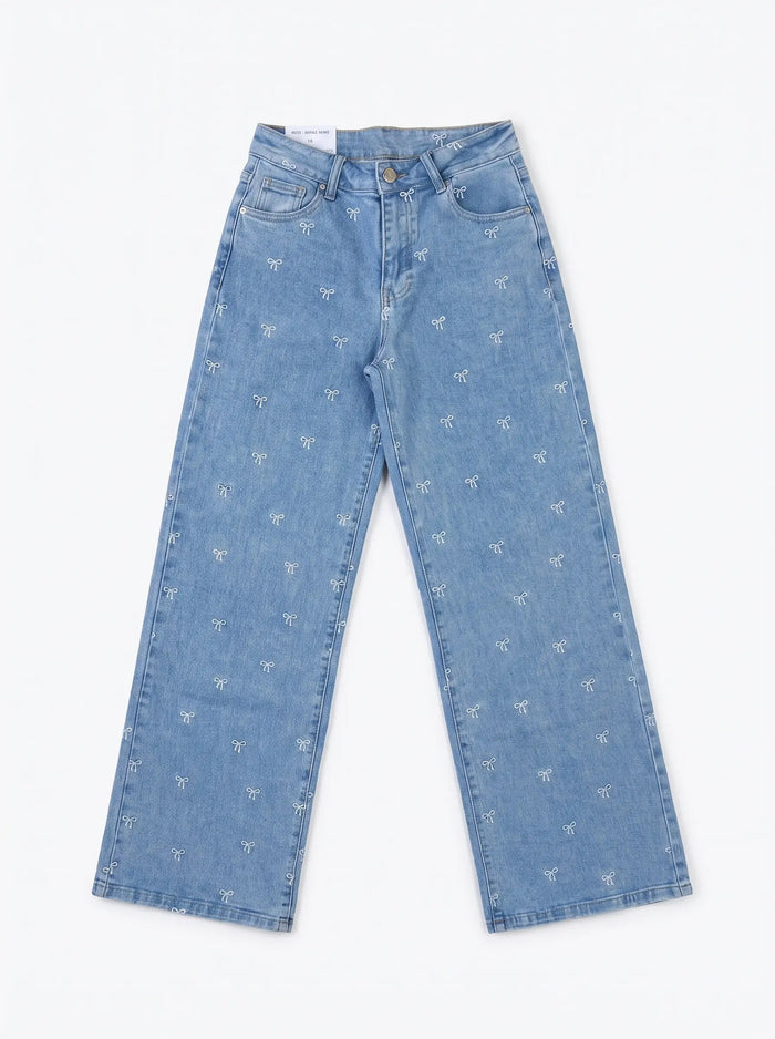 MID-RISE džinsa bikses "DENIM DOLL" MG898 - ZILAS