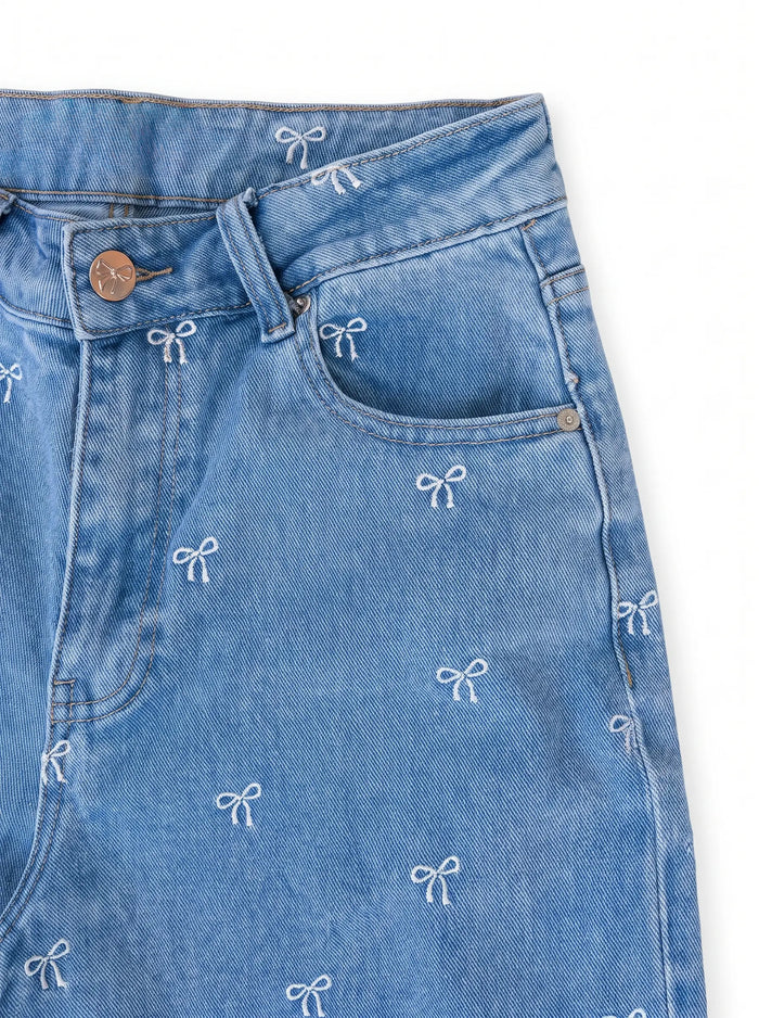 MID-RISE džinsa bikses "DENIM DOLL" MG898 - ZILAS