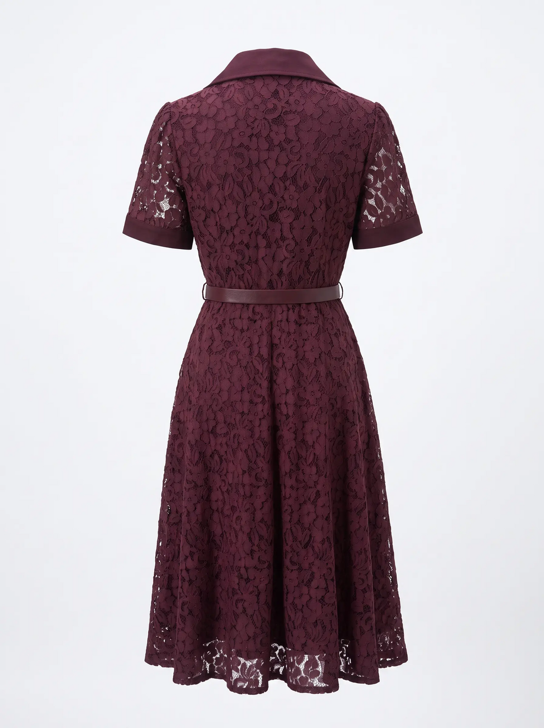 Lace dress "DRAMA SEASON 10329" – BURGUNDY