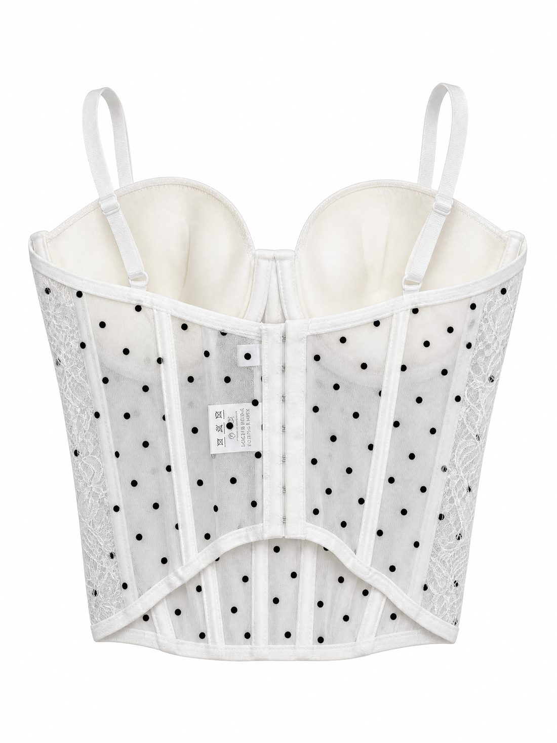 Korsett "DOTTED LACE B08" - VALGE