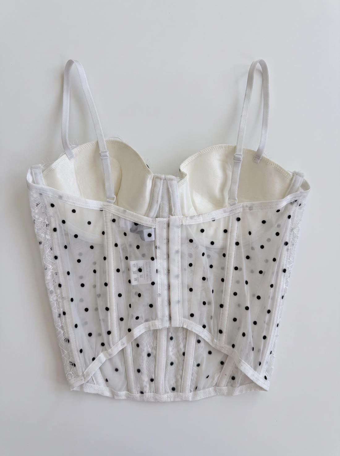 Korsett "DOTTED LACE B08" - VALGE