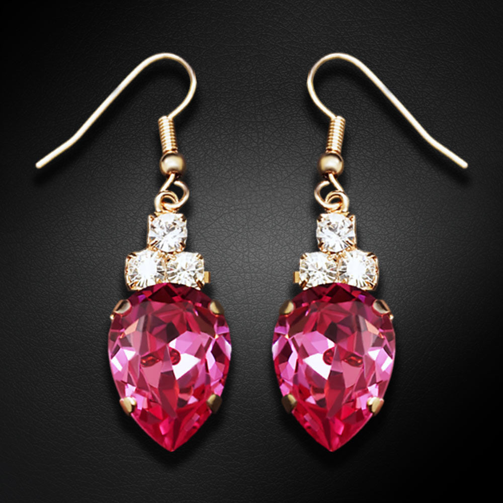 Auskari "Leonora (Rose)" ar Swarovski™ kristāliem ELYNDI